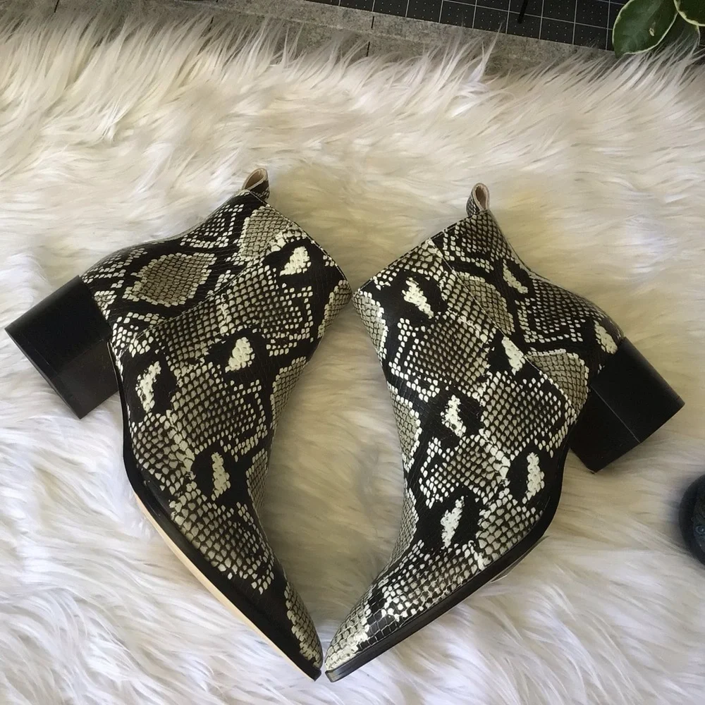 Said Fifth Avenue Emerson Snake Print Booties